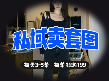 私域卖套图每天3-5单,每单利润99-山河资源网