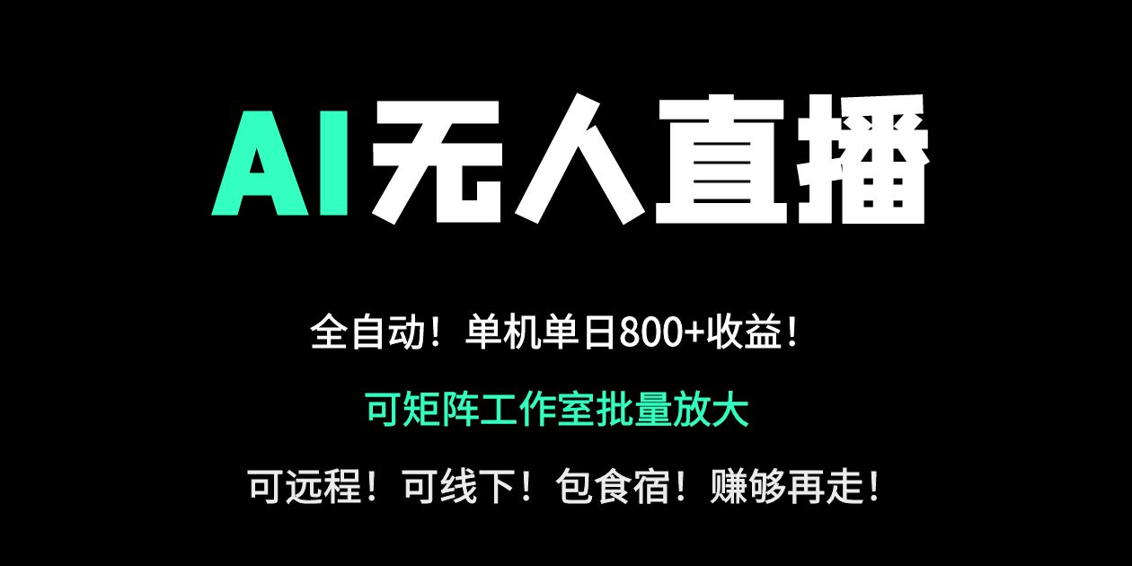 (14179期)24小时自动带货!AI无人直播副业日赚800+,轻资产创业首选-山河资源网