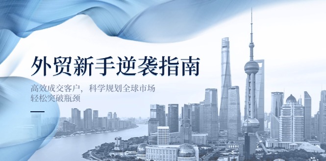 (14201期)外贸新手逆袭指南:高效成交客户,科学规划全球市场,轻松突破瓶颈-山河资源网