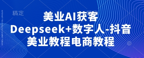 美业AI获客Deepseek+数字人-抖音美业教程电商教程-山河资源网