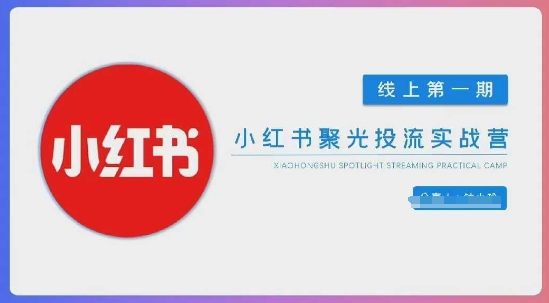 小红书聚光陪跑第一期,教你从0到1玩转小红书聚光投流,搭建小红书付费投流团队,更快的见到效果-山河资源网
