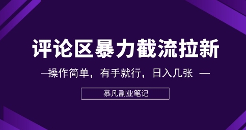 评论区暴力截流拉新：捡钱项目，操作简单，有手就行，日入几张-山河资源网